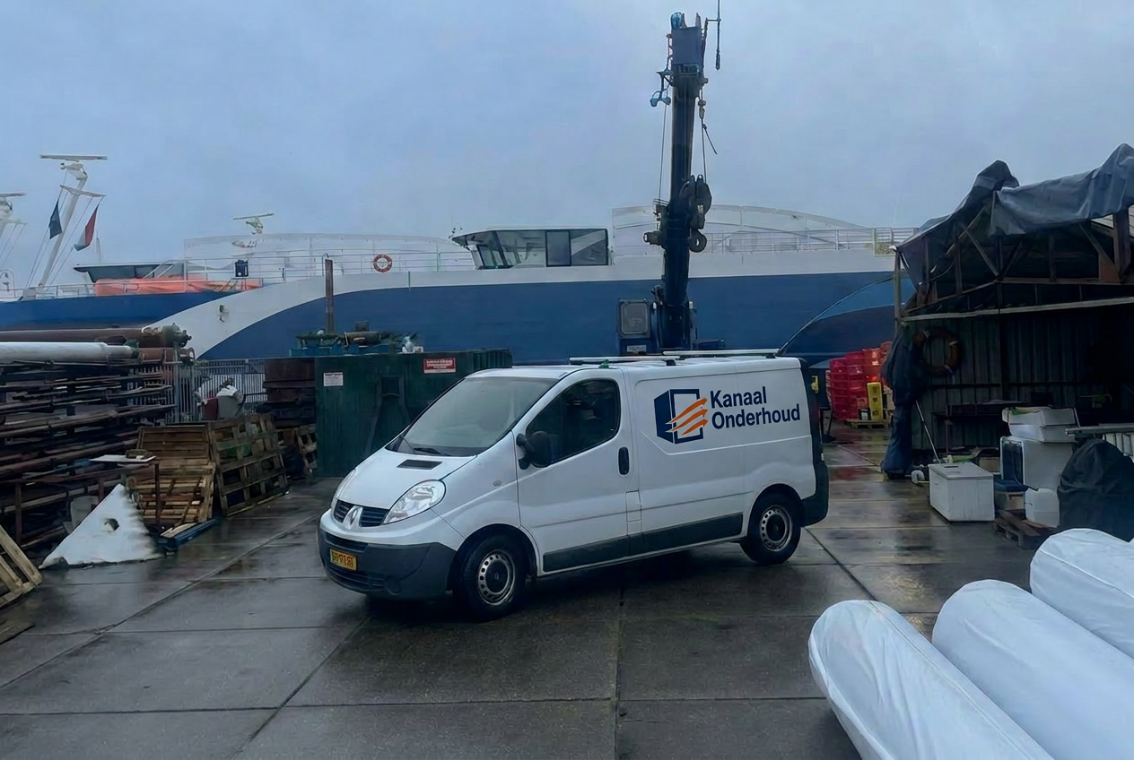 Servicebus op weg naar een reinigingsklus